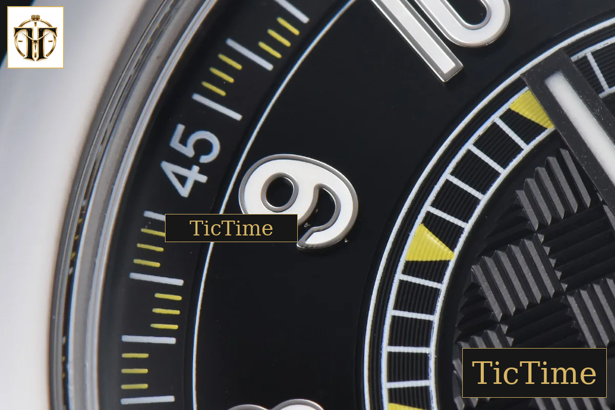 Calatrava 6007G 40mm ZF Black Dial Yellow Hand Nylon Strap 9015 — foto 6