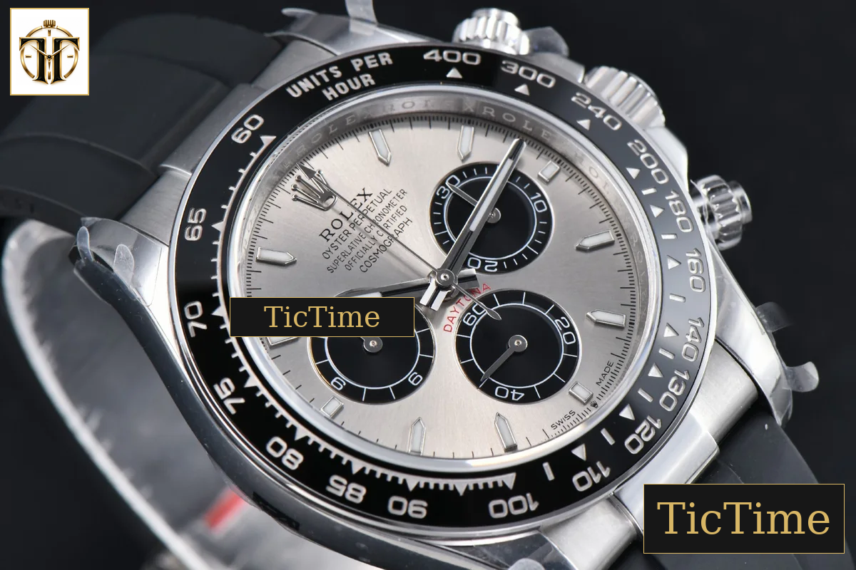 Daytona 126519 40mm BPF SS Black Bezel Grey Dial Black Subdial Black Oysterflex Strap SH4131 — foto 13