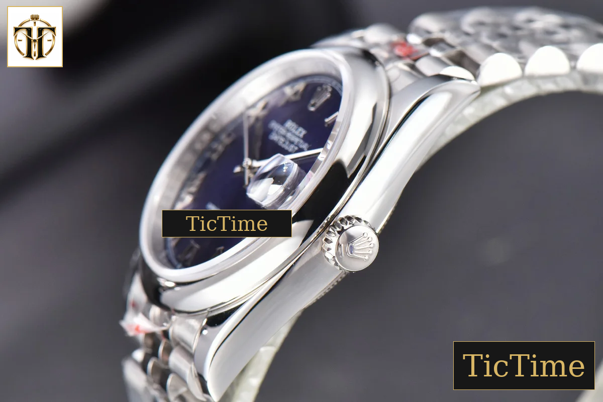 DateJust 36mm GMF SS Smooth Bezel Blue Dial Roma Marker Jubilee Bracelet VR3235 — foto 15