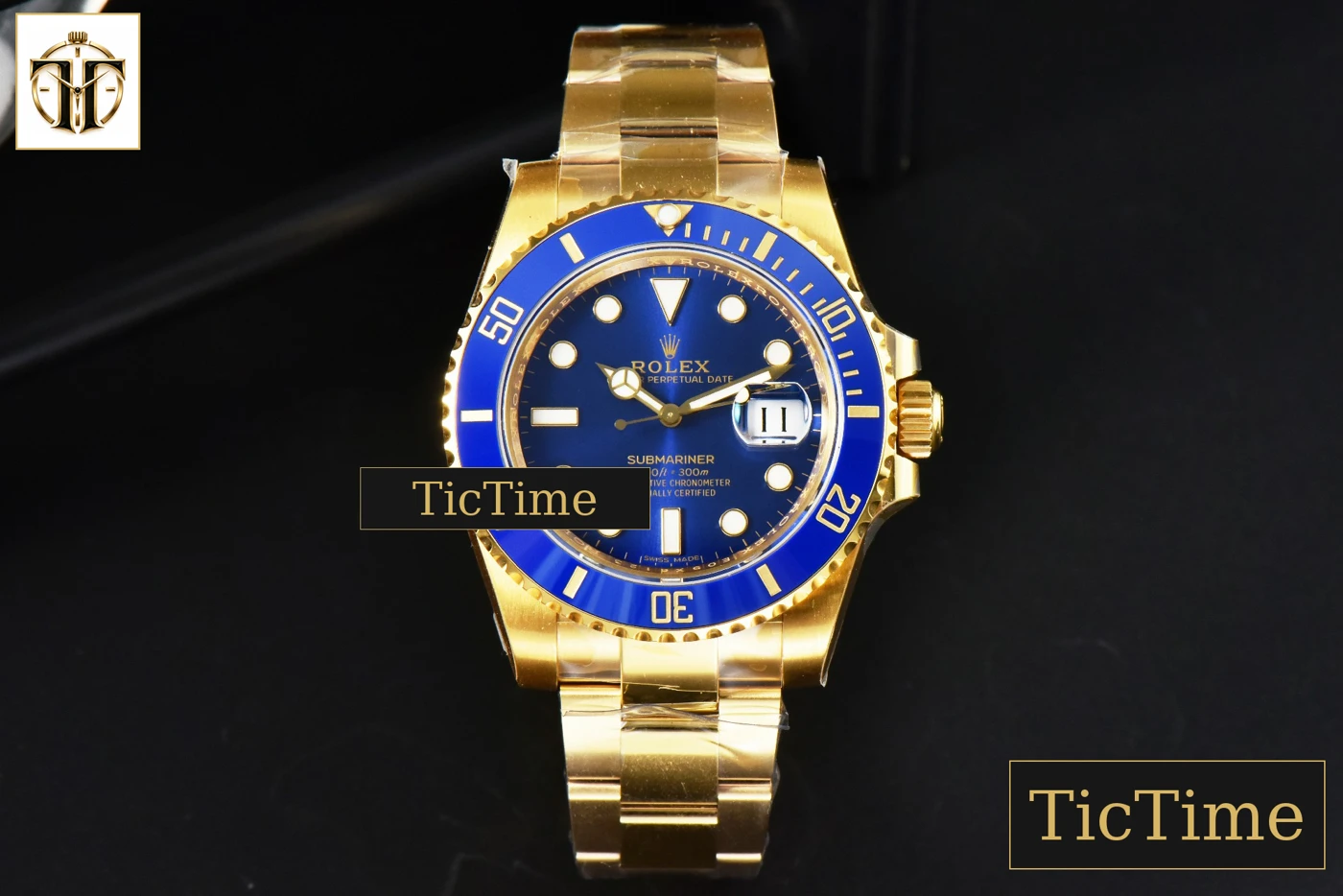 Vista frontal — Submariner LB 116618 40mm VSF YG Blue Dial YG Bracelet VS3130
