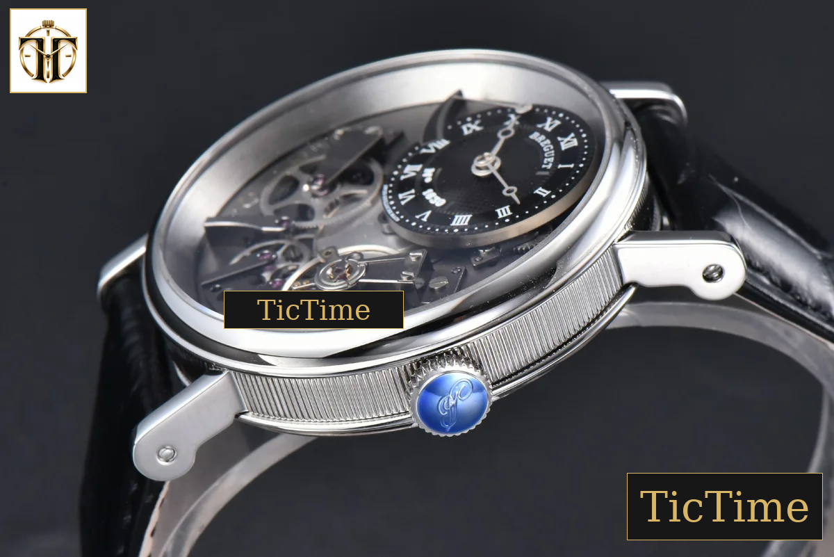 Tradition 7057BB 40mm ZF Gray Dial Black Subdial Black Leather Strap A505 — foto 9