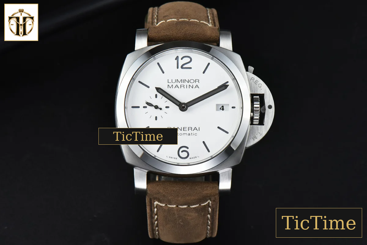 PAM1394 42mm VSF White Dial Brown Leather Strap P9010 — foto 3