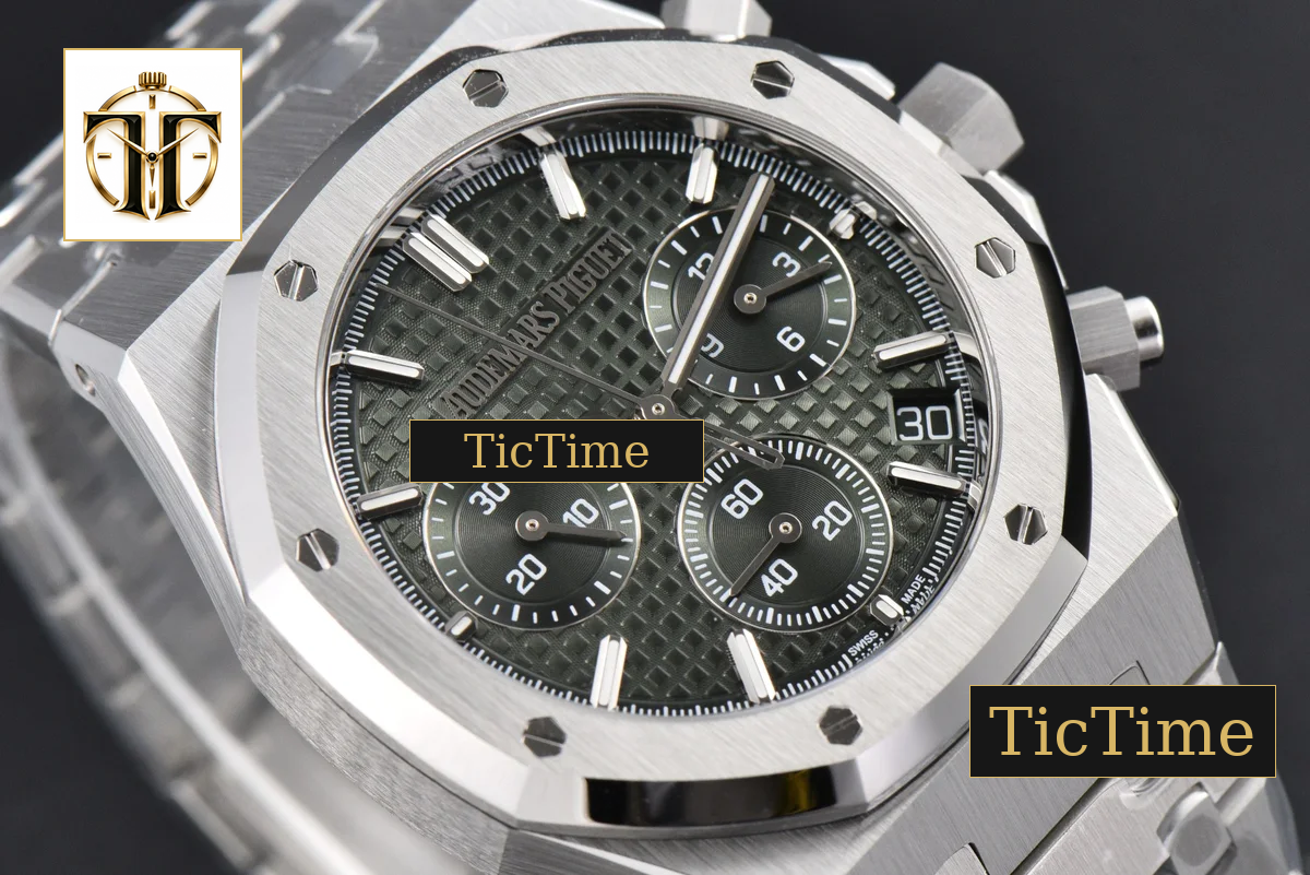 Royal Oak Chrono 26240 ZF SS Green Dial SS Bracelet (V2 free sprung ) SA4401 — foto 33