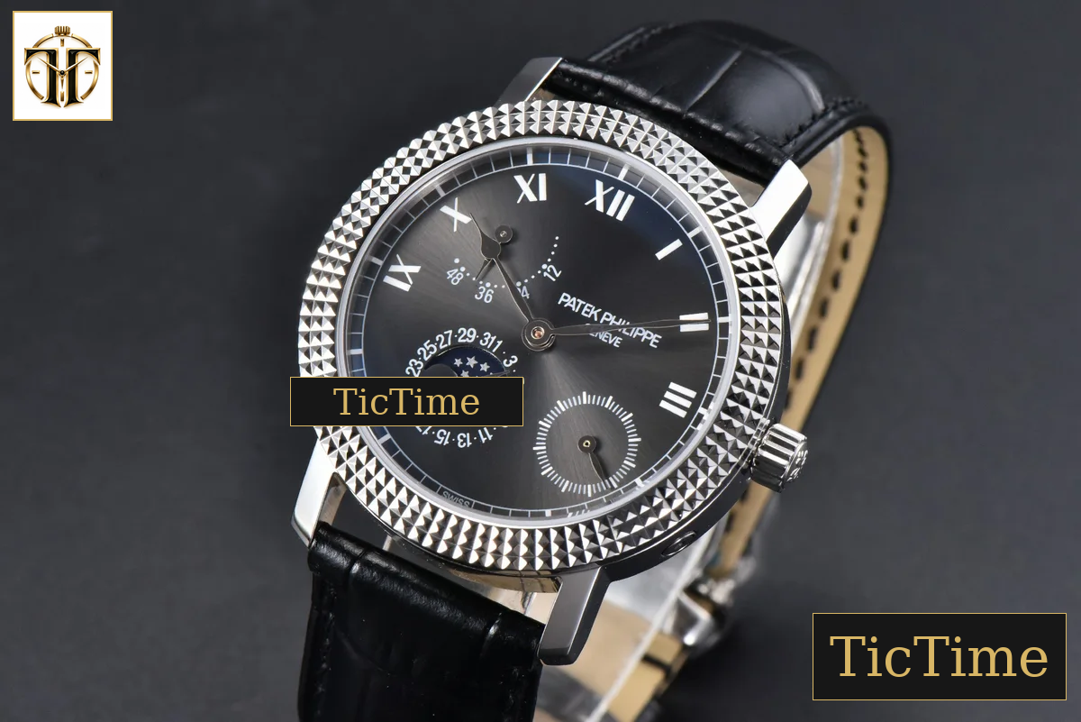 Calatrava 50th Anniversary 5057G 36.5mm IWF Gray Dial Leather Strap — foto 4
