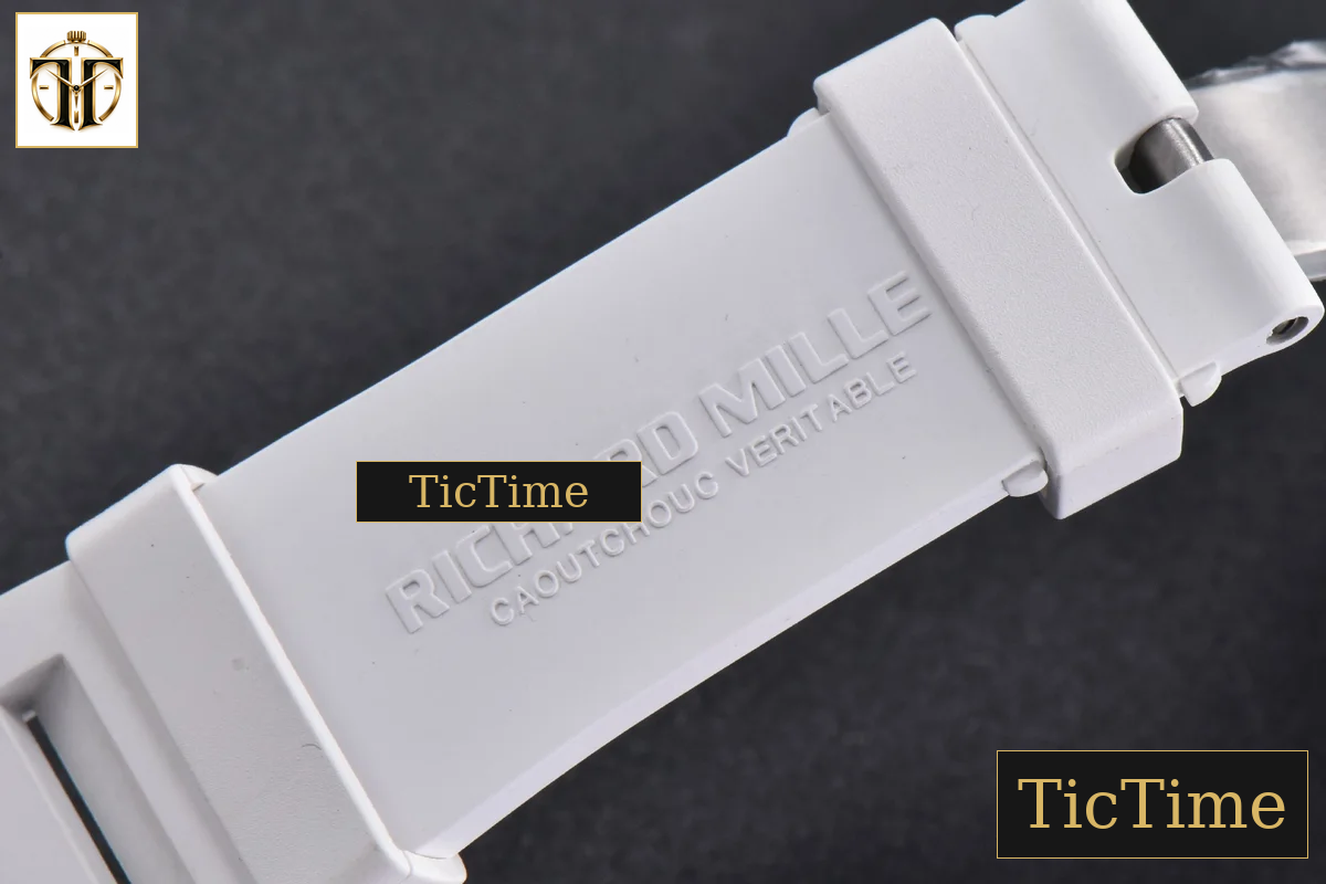 RM035-02 42mmx50mm ZF Red Carbon Dial white Rubber Strap V5 NH05A — foto 22
