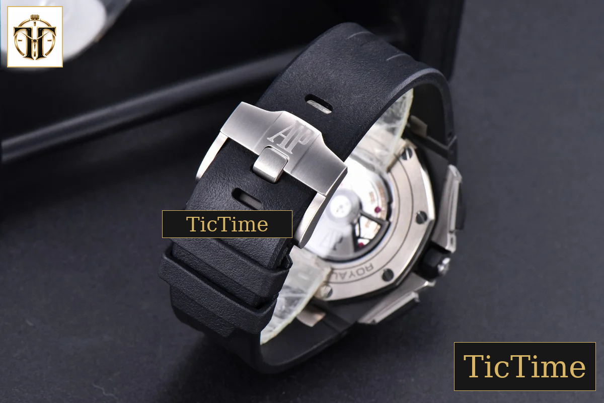 Royal Oak Offshore 26405CE 44mm JF RG Black Dial RG Marker Black Rubber Strap V2 A3126 — foto 14