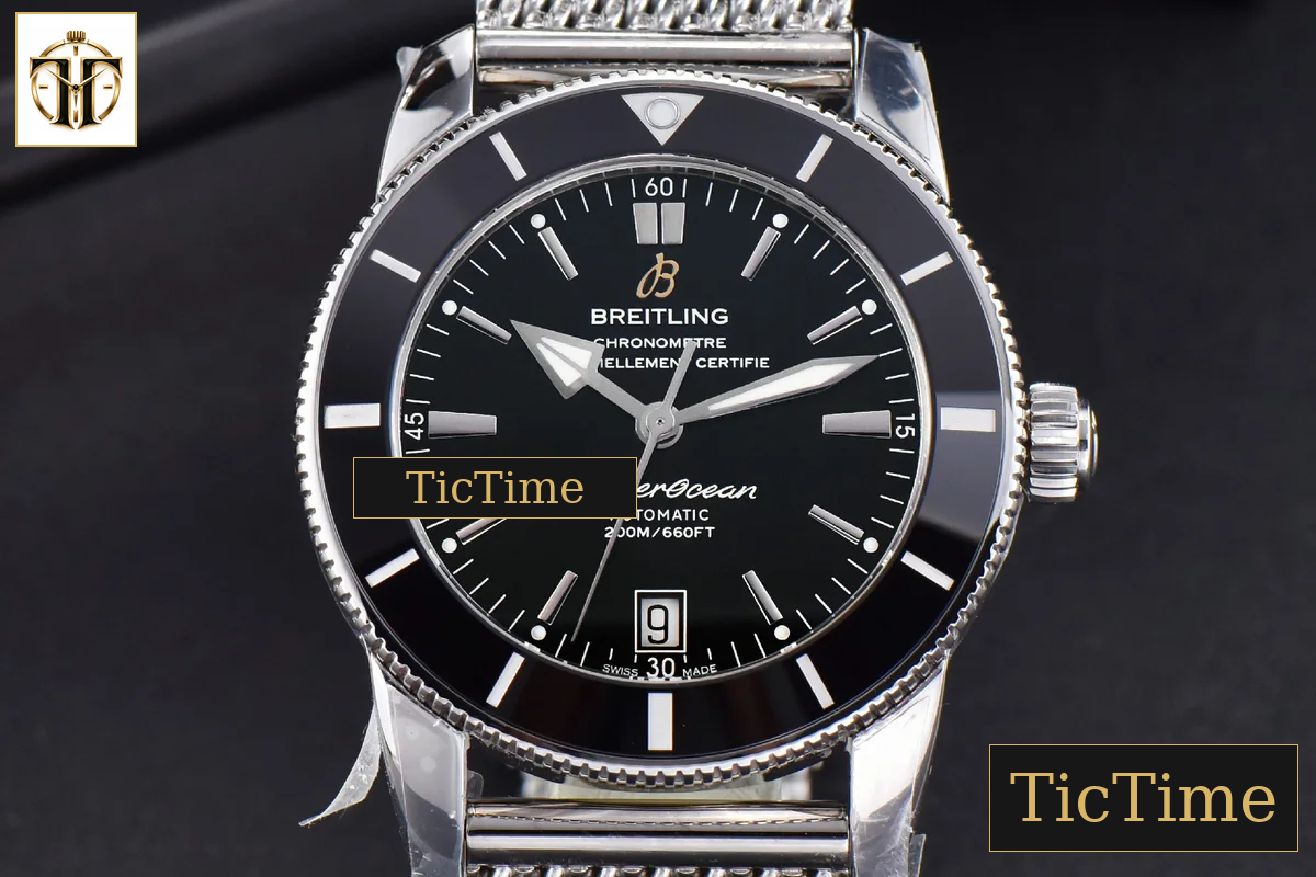 SuperOcean Heritage II 42mm GF Black Dial SS bracelet A2824 — foto 3