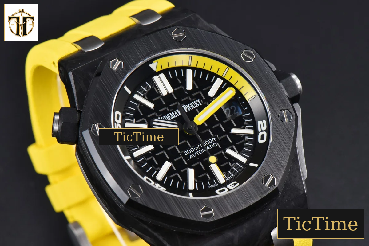 Royal Oak Offshore Diver 42mm IPF Black/Yellow Dial Yellow Rubber Strap MY9015 — foto 13