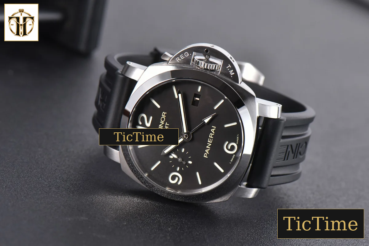 Luminor Marina GMT PAM320 44mm VSF Black Dial Rubber Strap P9001 — foto 12