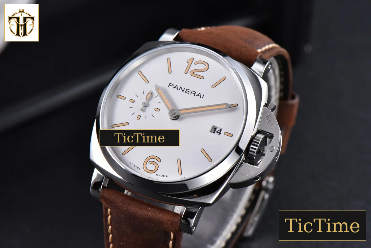 Luminor Due PAM1046 42mm VSF White Dial Brown Asso Strap AXXXIV — foto 3