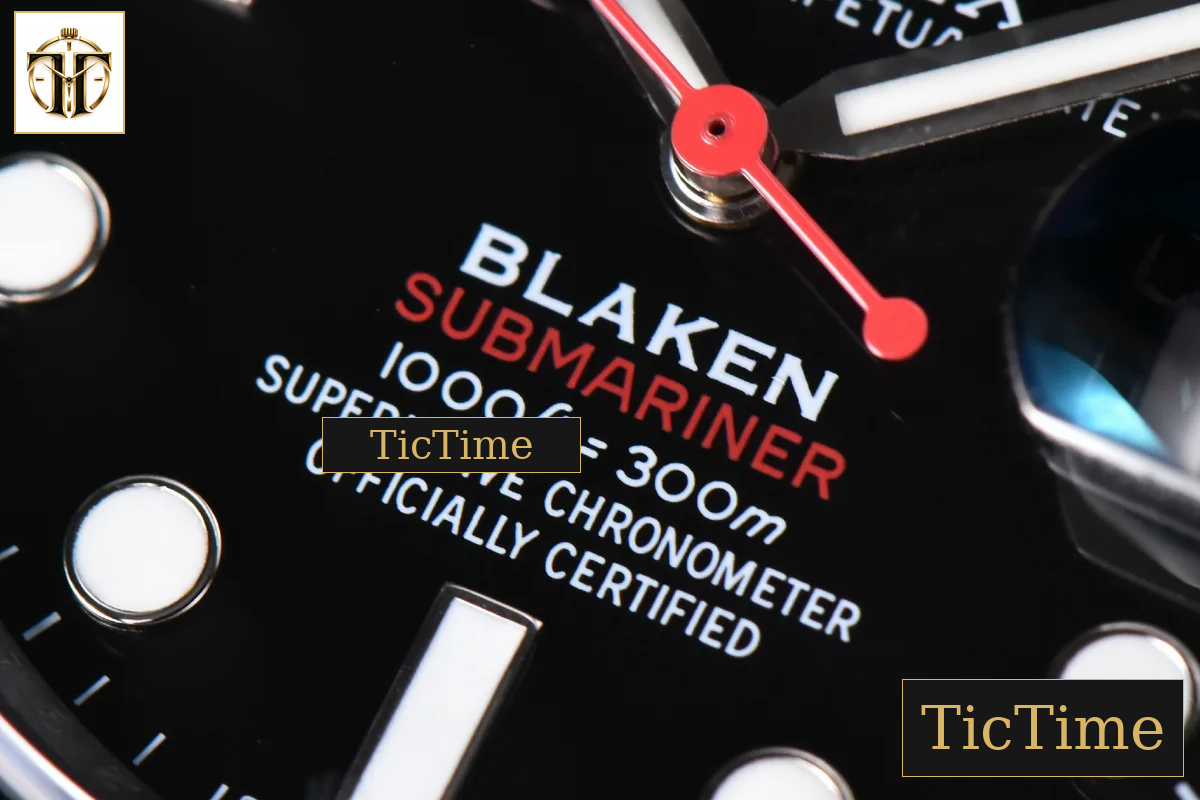 Blaken Submariner LN 116610 IPKF Red Hand Red Text PVD Bracelet A2836 — foto 19