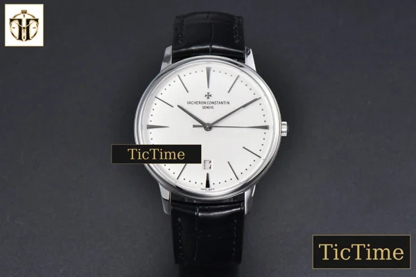 Foto frontal — Patrimony Date 40mm ZF White Dial Black Leather Strap Miyota 9015