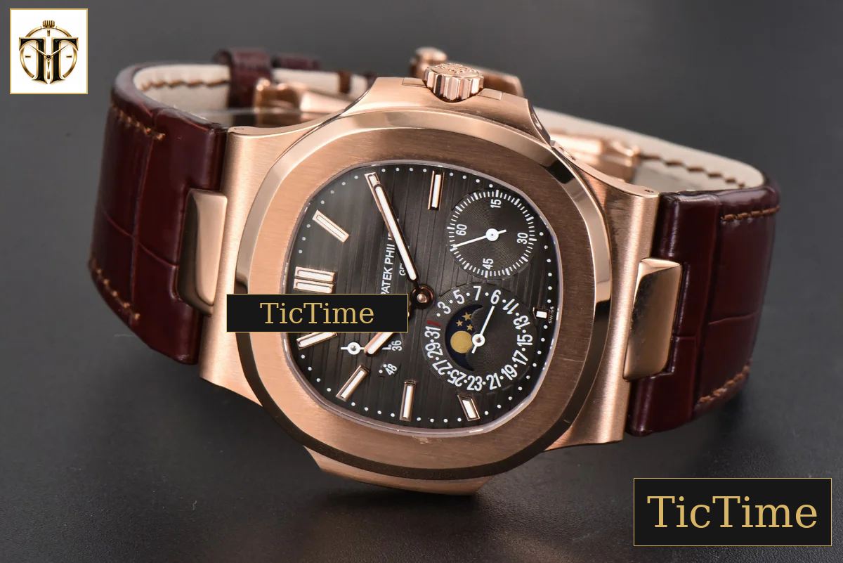 Nautilus 5712 40mm ZF RG Brown Dial Brown Leather Strap V4 A240 — foto 14