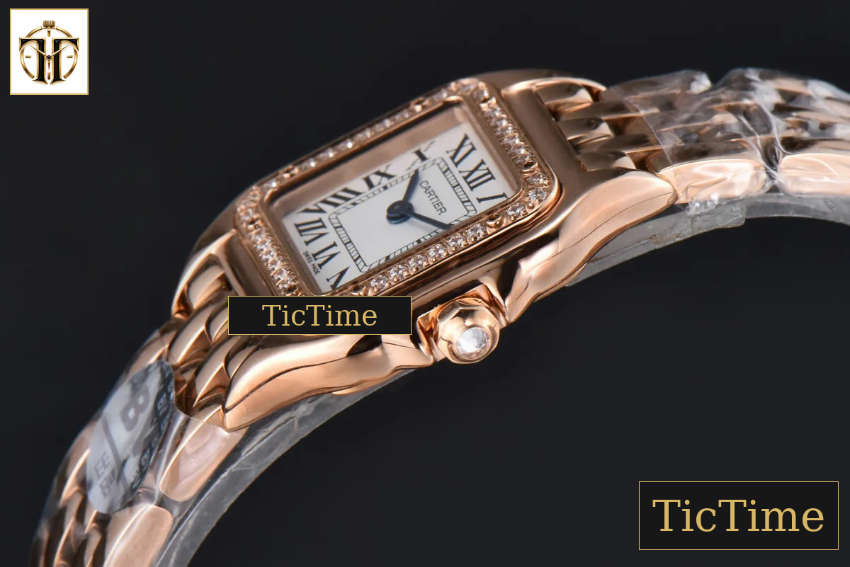 Panthère Secrete Ladies 22mm BVF RG White Dial Diamond Bezel RG Bracelet Ronda Quartz — foto 10