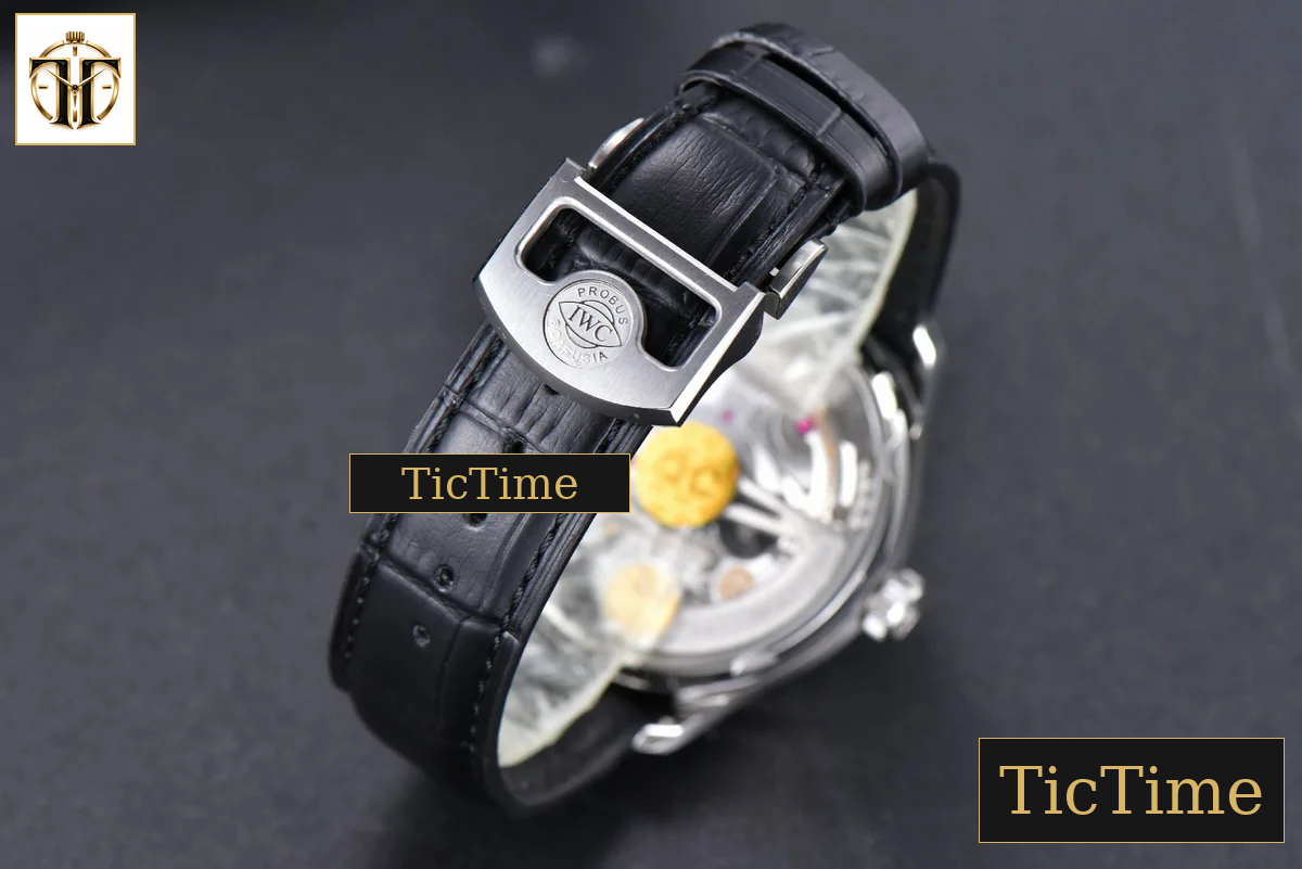 Portuguese PR IW500104 42mm ZF White Dial Black Leather Strap A51011 — foto 23