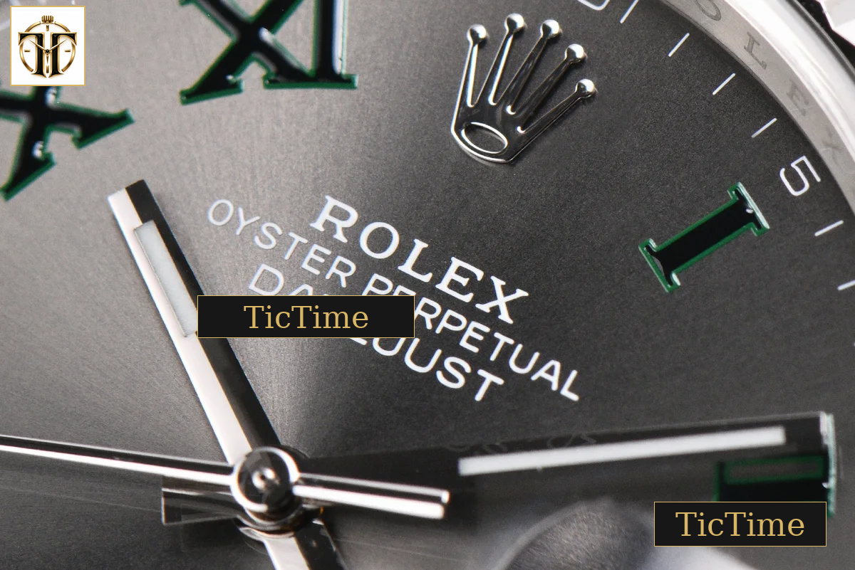 DateJust Wimbledon 126334 41mm VF Gray Dial Green Roma Marker Oyster Bracelet DD3235 — foto 6