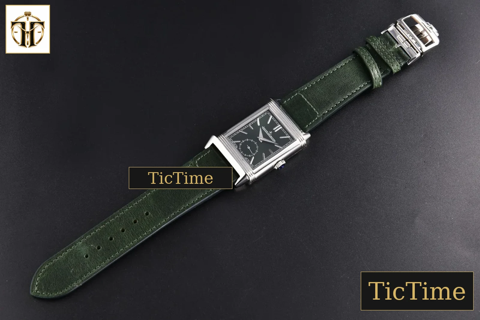 Master Reverso Tribute Small Seconds 30x47mm MGF Green Dial Green Leather Strap A854A — foto 30
