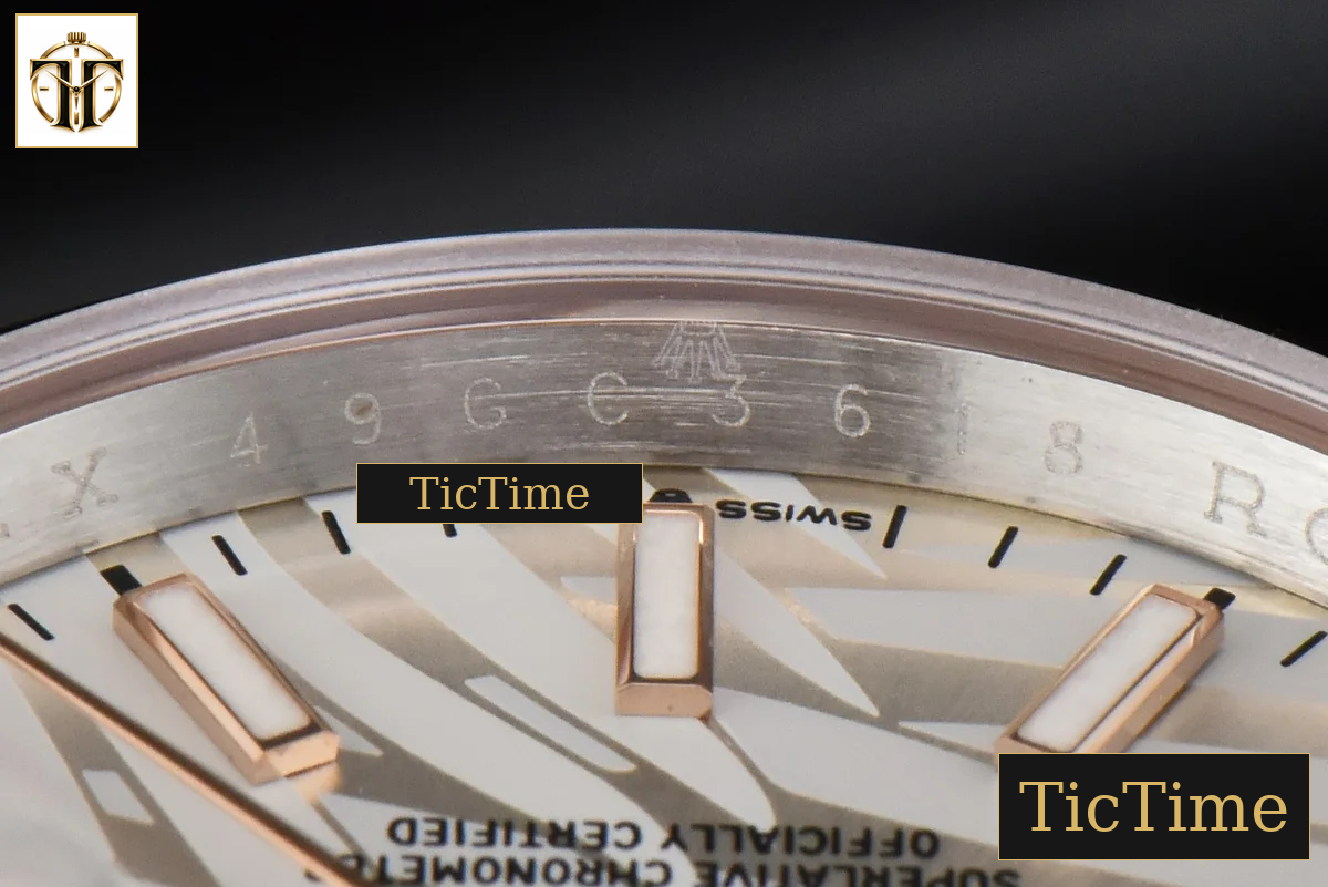 DateJust 36mm BPF RG/SS Smooth Bezel Silver Plam Dial Jubilee Bracelet A2824 — foto 13