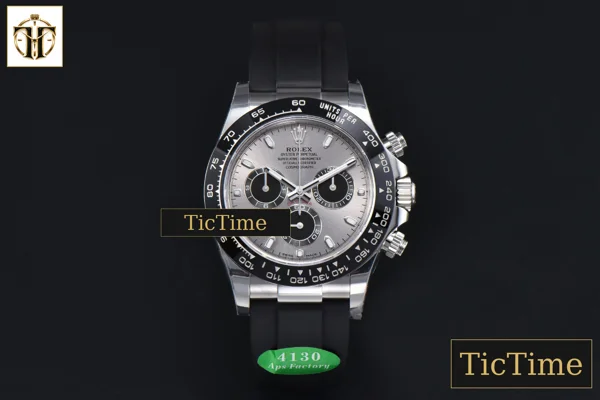 Foto frontal — Daytona 116519 40mm APSF SS Gray Dial Ceramic Bezel Lume Marker Oysterflex Strap Tungsten Version SH4130