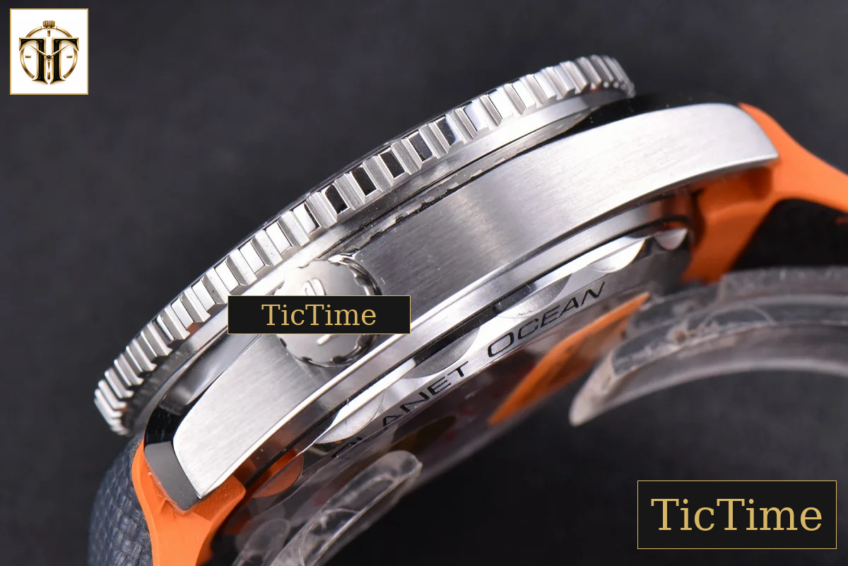 Planet Ocean Chrono 45.5mm OMF Gray Dial Orange/Black Rubber Strap A9900 — foto 11