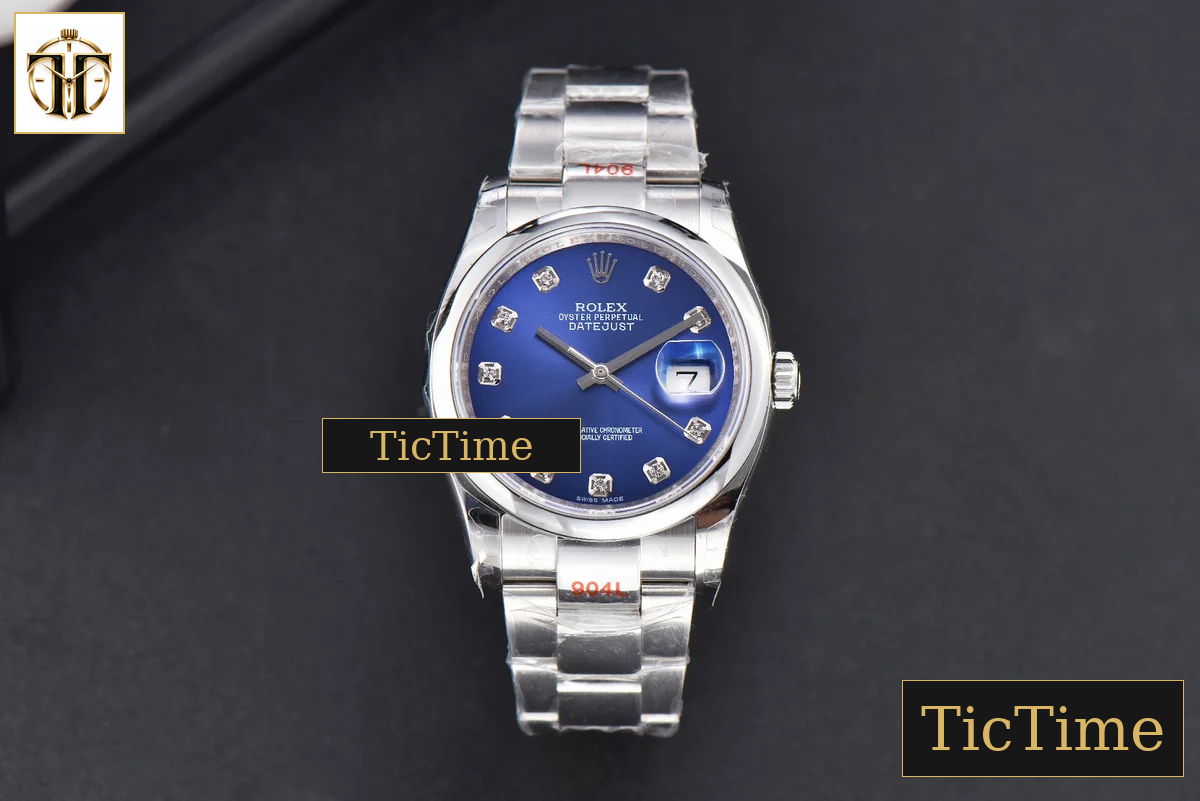 DateJust 36mm GMF SS Smooth Bezel Blue Dial Diamond Marker Oyster Bracelet VR3235 — foto 2