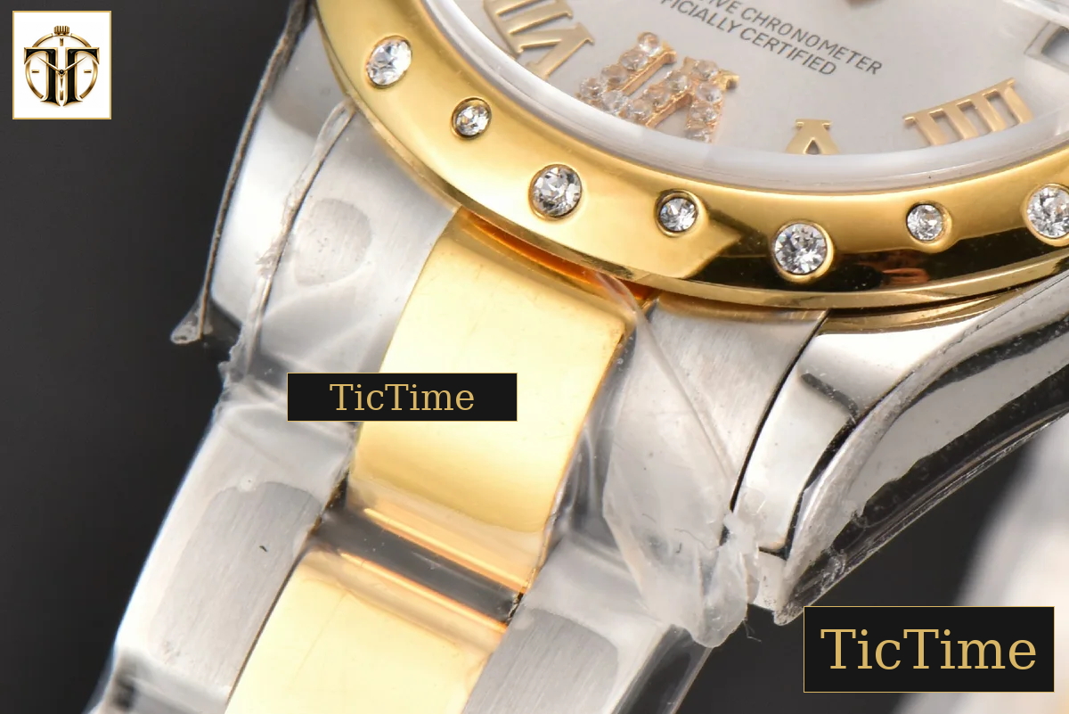 DateJust Ladies 904L 31mm WF YG/SS Diamond Smooth White Dial Roma Marker Oyster Bracelet A2671 — foto 10