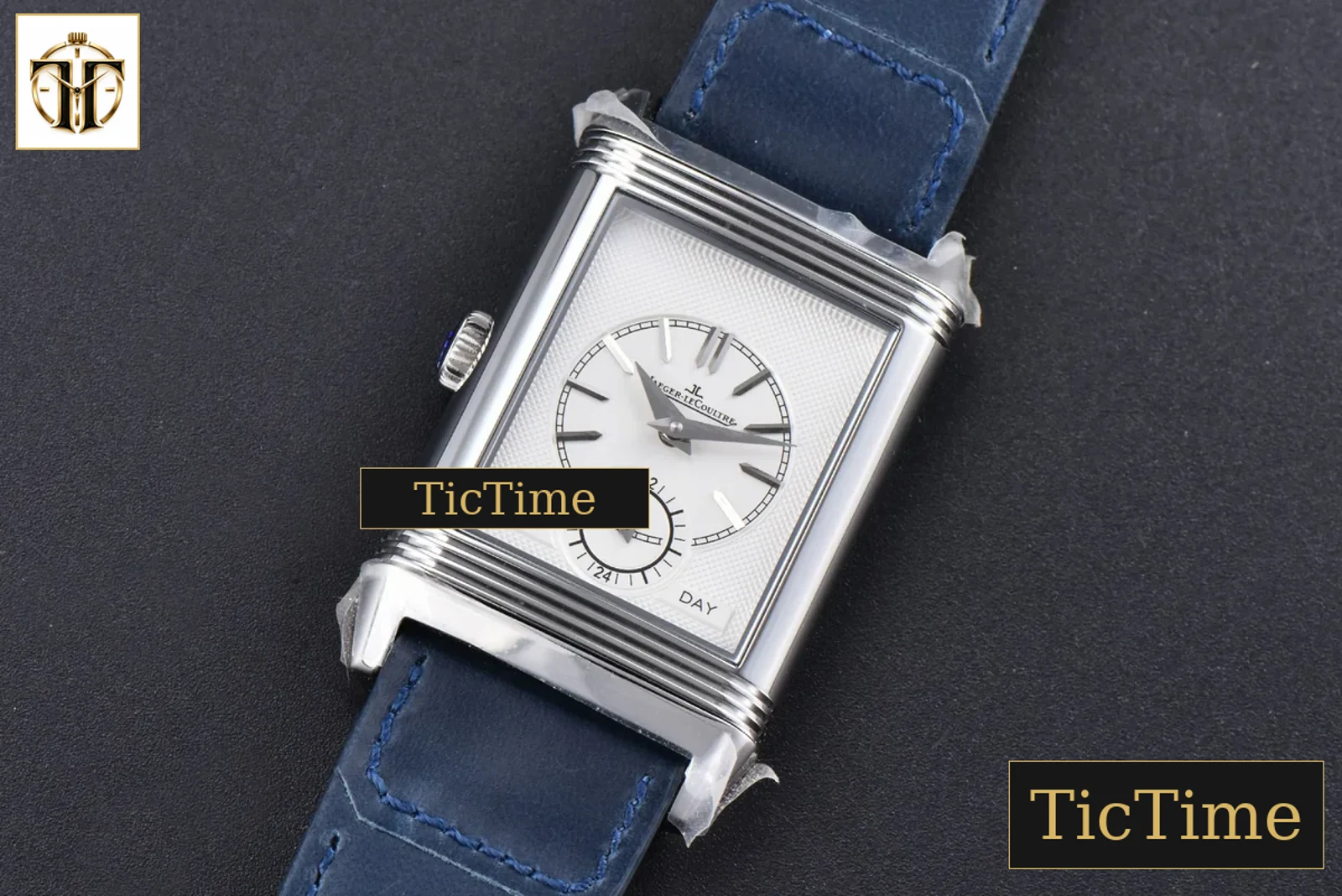Master Reverso Tribute Small Seconds 30x47mm MGF Blue Dial Blue Leather Strap A854A — foto 14