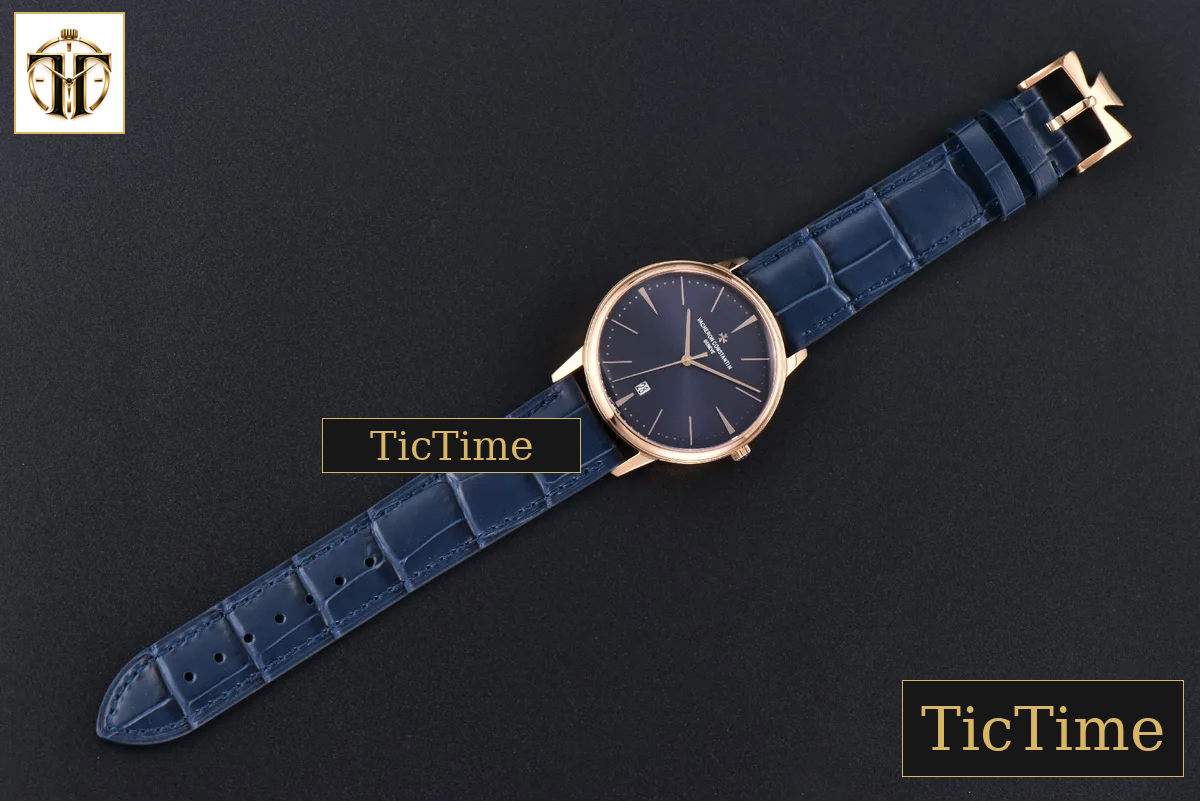 Patrimony Date 40mm ZF RG Blue Dial Blue Leather Strap Miyota 9015 — foto 23