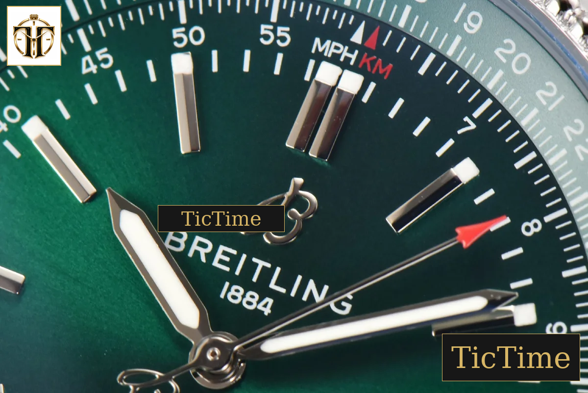 Navitimer 41mm TF Green Dial SS Bracelet 2824 — foto 9
