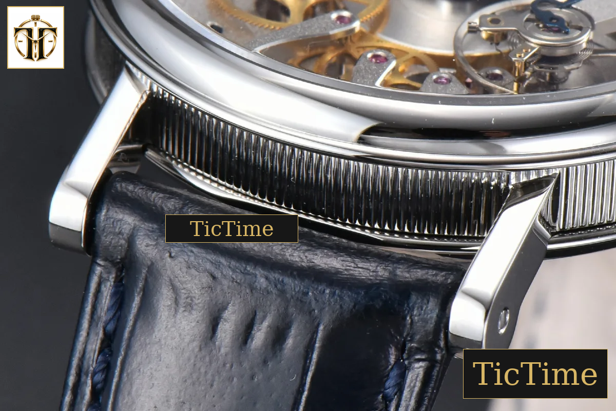Tradition 7057BB 40mm ZF Silver Dial White Subdial Blue Leather Strap A505 — foto 8