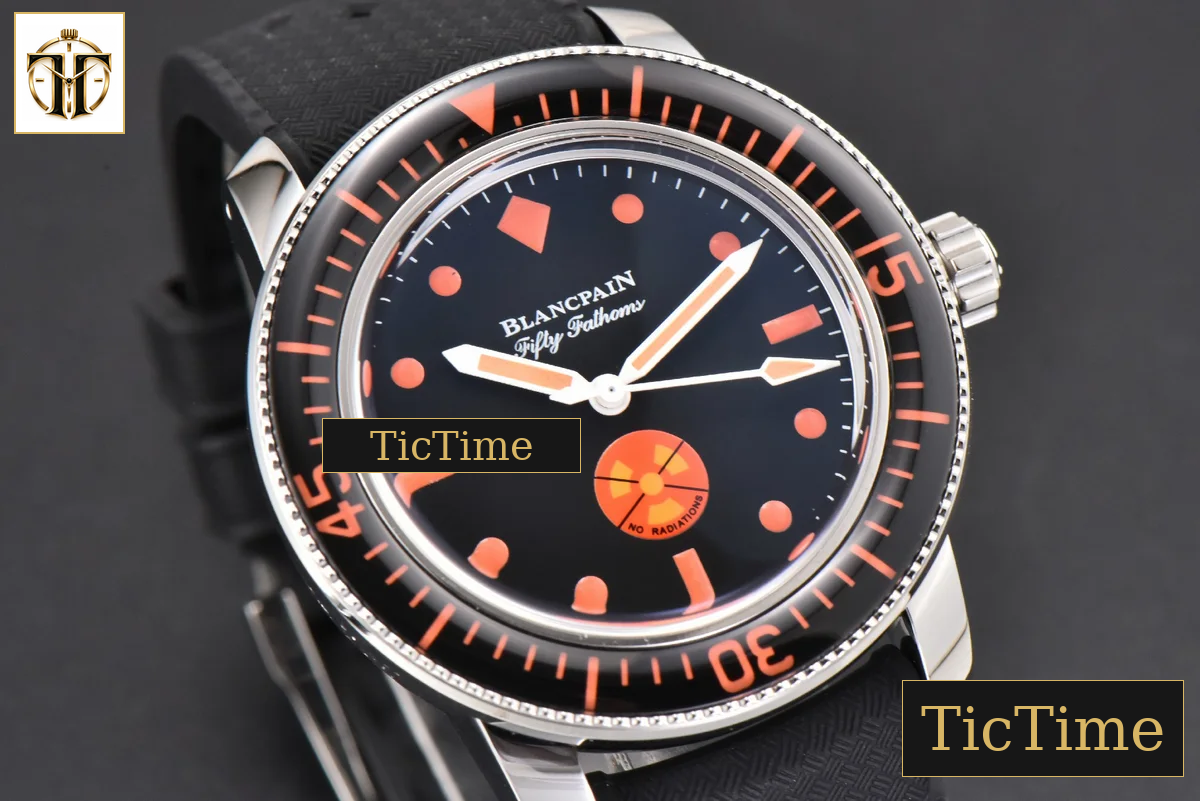 Fifty Fathoms ‘No Rad Only’ 5008E 40mm GSF Black Dial Black Rubber Strap A1151 — foto 12