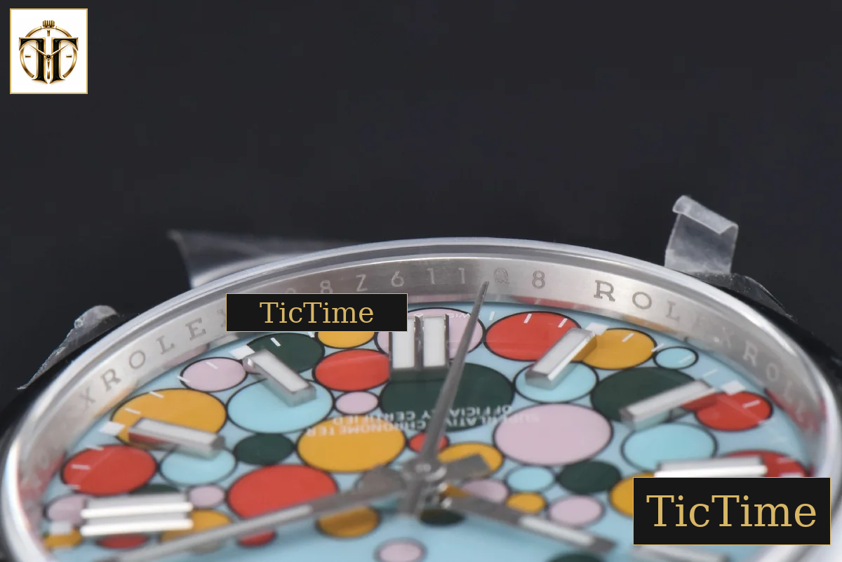 Oyster Perpetual 904L 124300 41mm Clean Factory Tiffany Blue Celebration Ballon Dial SS Bracelet VR3230 — foto 12