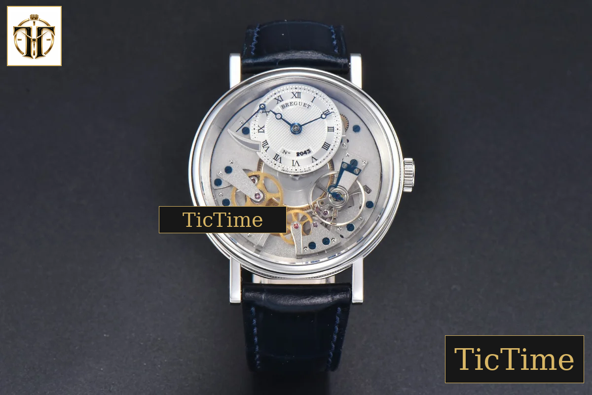 Tradition 7057BB 40mm ZF Silver Dial White Subdial Blue Leather Strap A505 — foto 2