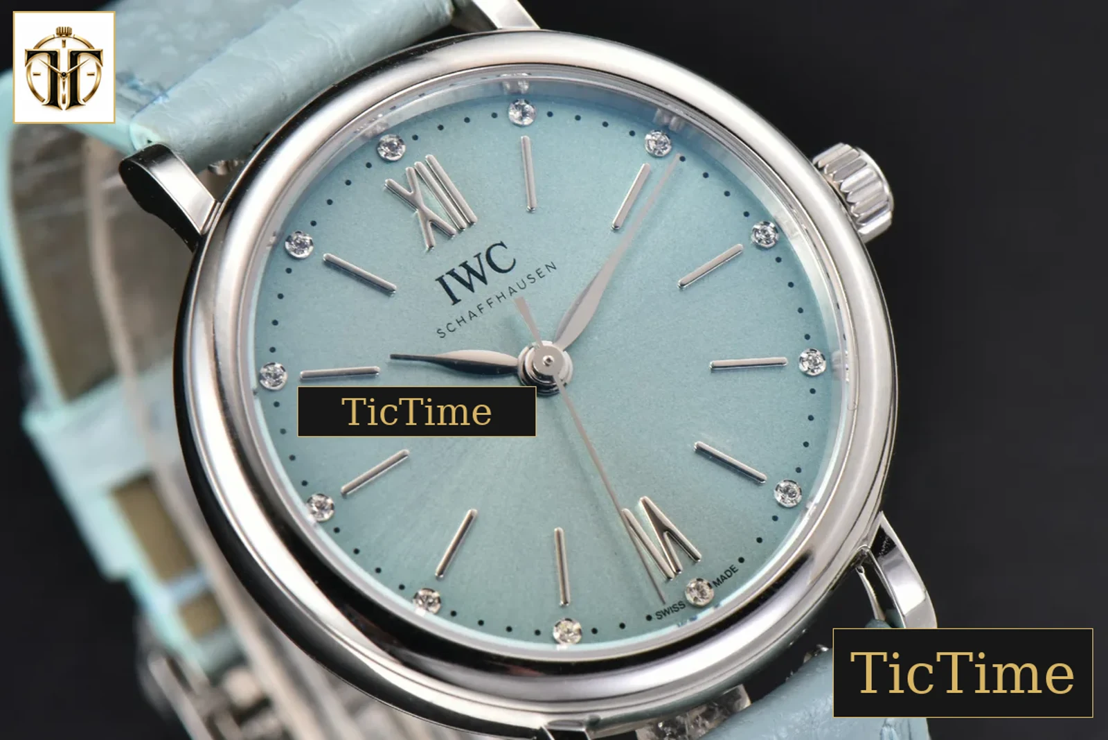 Portofino Automatic IW357416 34mm Ice Blue Dial Blue Leather Strap — foto 10