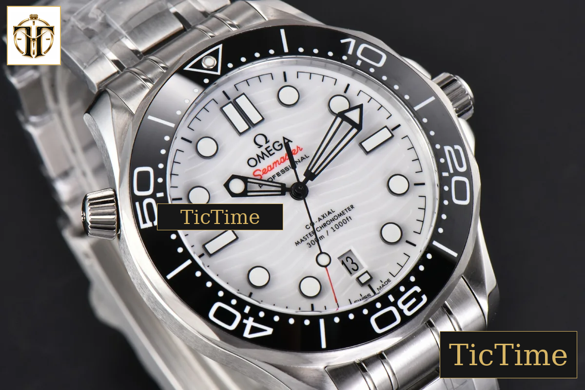Seamaster Diver 300M 42mm ZF Black Ceramic White Dial SS Bracelet A8800 — foto 11