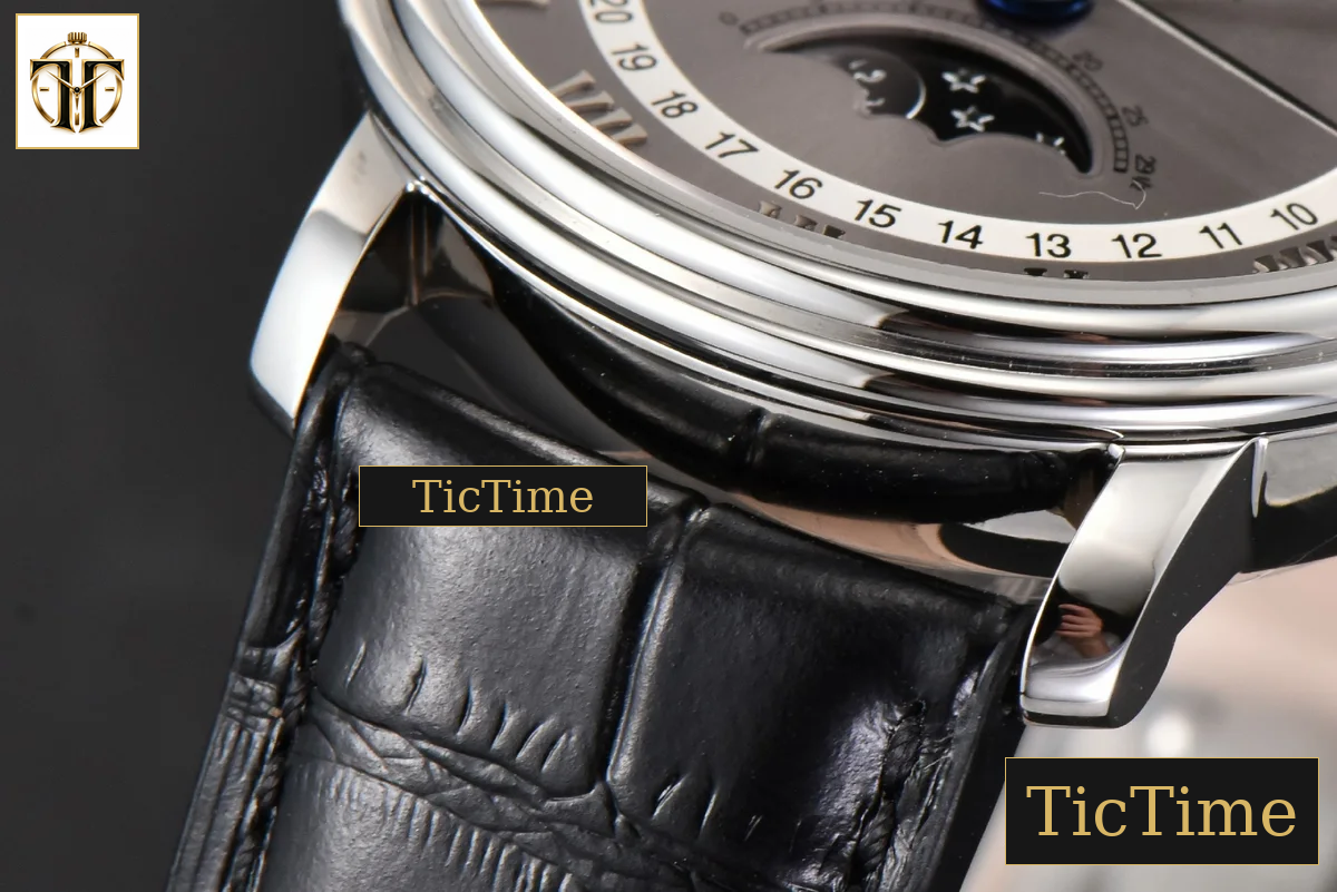 Villeret Complicated Function 6654 40mm OMF Silver Dial Black Leather Strap V3 A6654 — foto 8
