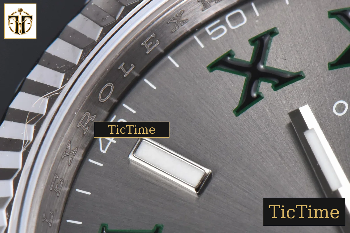 DateJust 904L Wimbeldon 36mm VSF Gray Dial Green Marker Jubilee VS3235 — foto 7