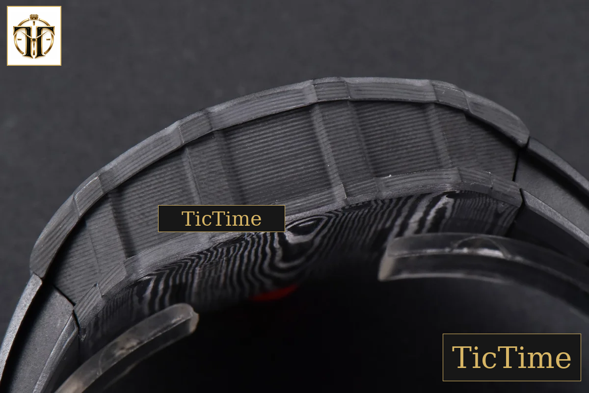 RM035-02 42mm T+F Black Forged Carbon Black Skeleton Dial Red Crown Black Rubber Strap RMUL2 — foto 17