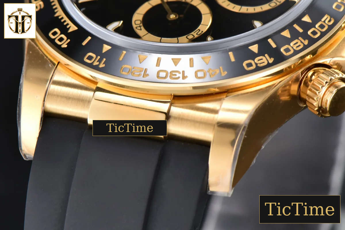 Daytona 126518 40mm Clean Factory YG Black Bezel Black Subdial Oysterflex Strap DD4131 — foto 9