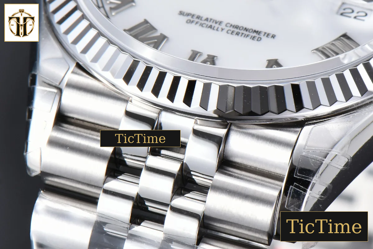 DateJust 904L 126234 36mm VSF White Dial Roma Marker Jubilee Bracelet VS3235 — foto 11