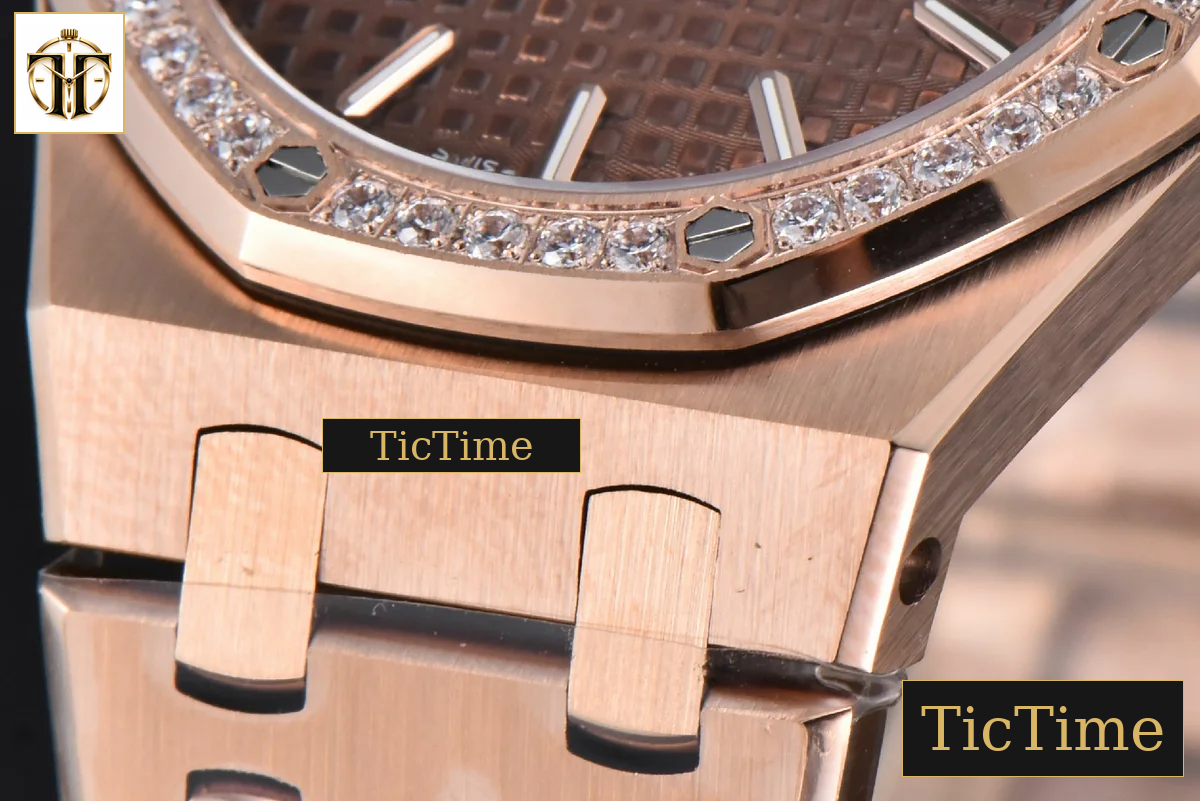 Royal Oak Ladies 67651OR 33mm ZF RG Diamond Chocolate Dial RG Bracelet Quartz — foto 10