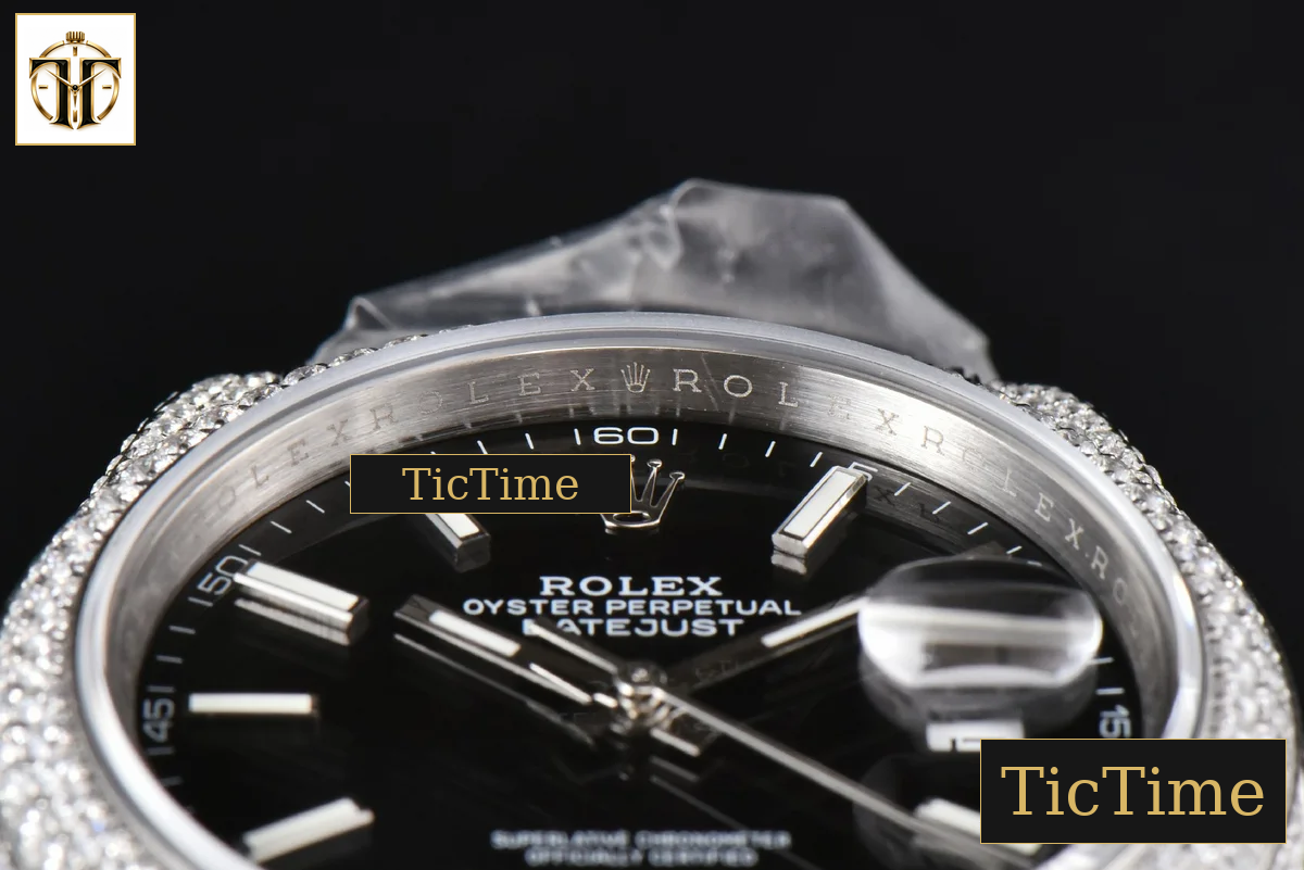 Datejust Full 41mm GMF Diamond Black Dial Jubilee Bracelet A2824 — foto 13