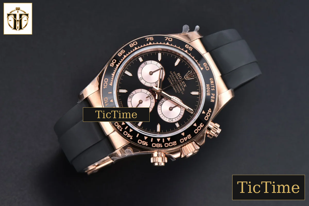 Daytona 126515 40mm BPF RG Black Bezel Black Dial RG Subdial Black Oysterflex Strap SH4131 — foto 3