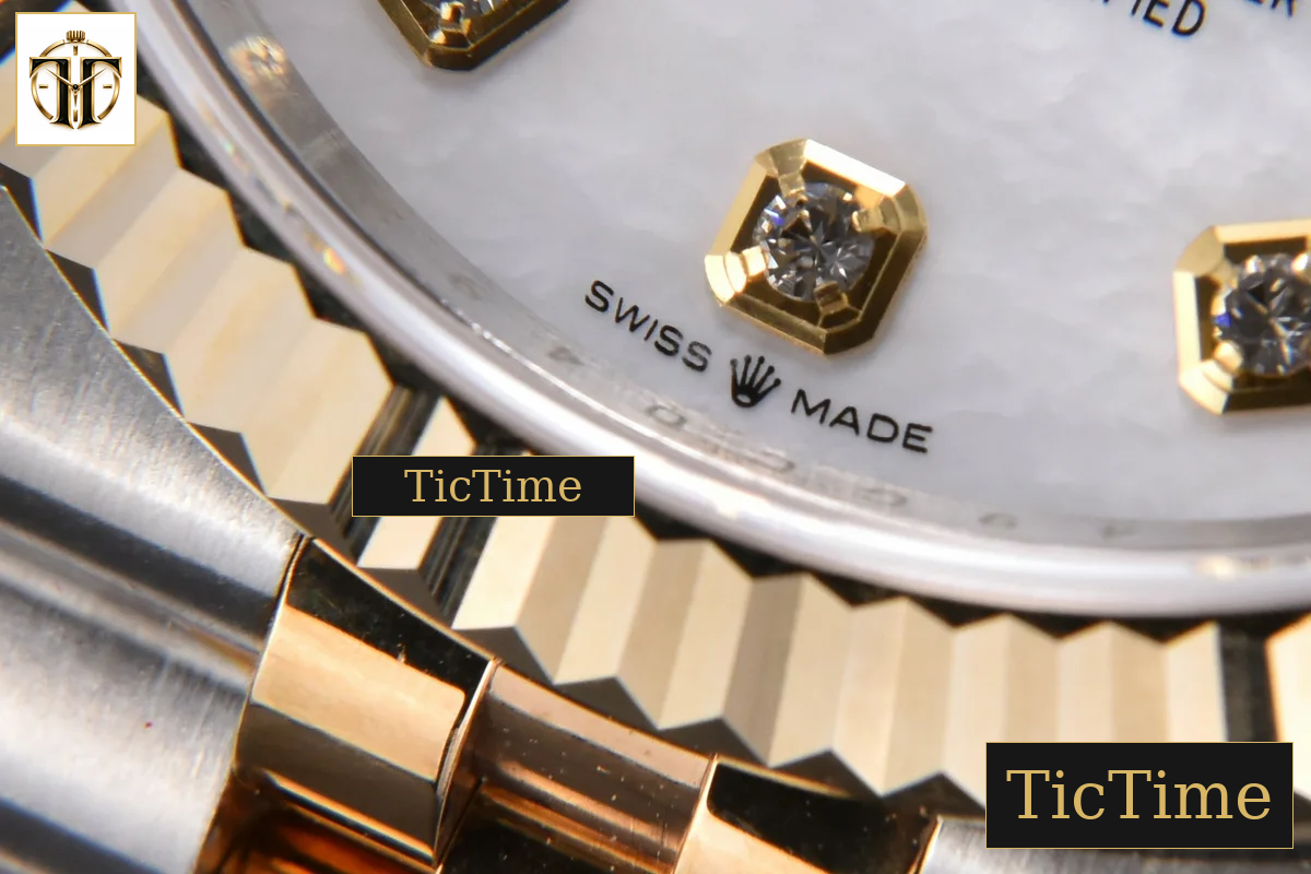 DateJust 904L 36mm GMF YG/SS Fluted Bezel White MOP Dial Diamond Marker Jubilee Bracelet VR3235 — foto 8