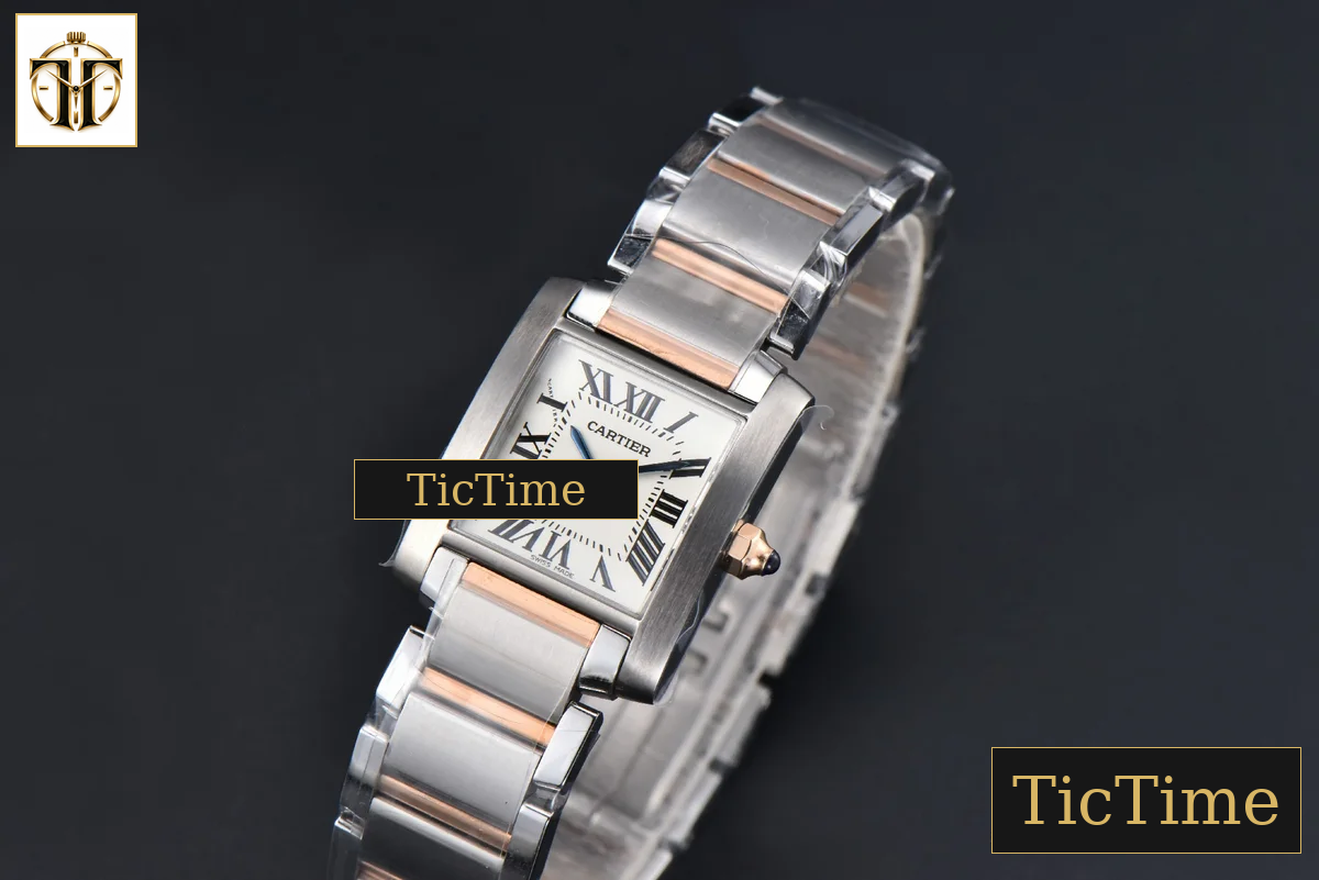 Tank Francaise Small 25.7mmx21.2mm 8848F RG/SS Bracelet Quartz — foto 5