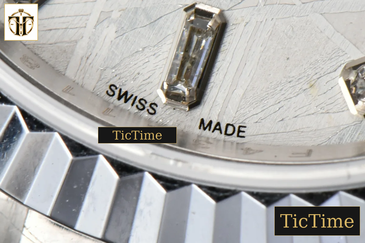 DayDate 36mm GMF SS Meteorite Dial Diamond Marker SS Bracelet A3235 — foto 10