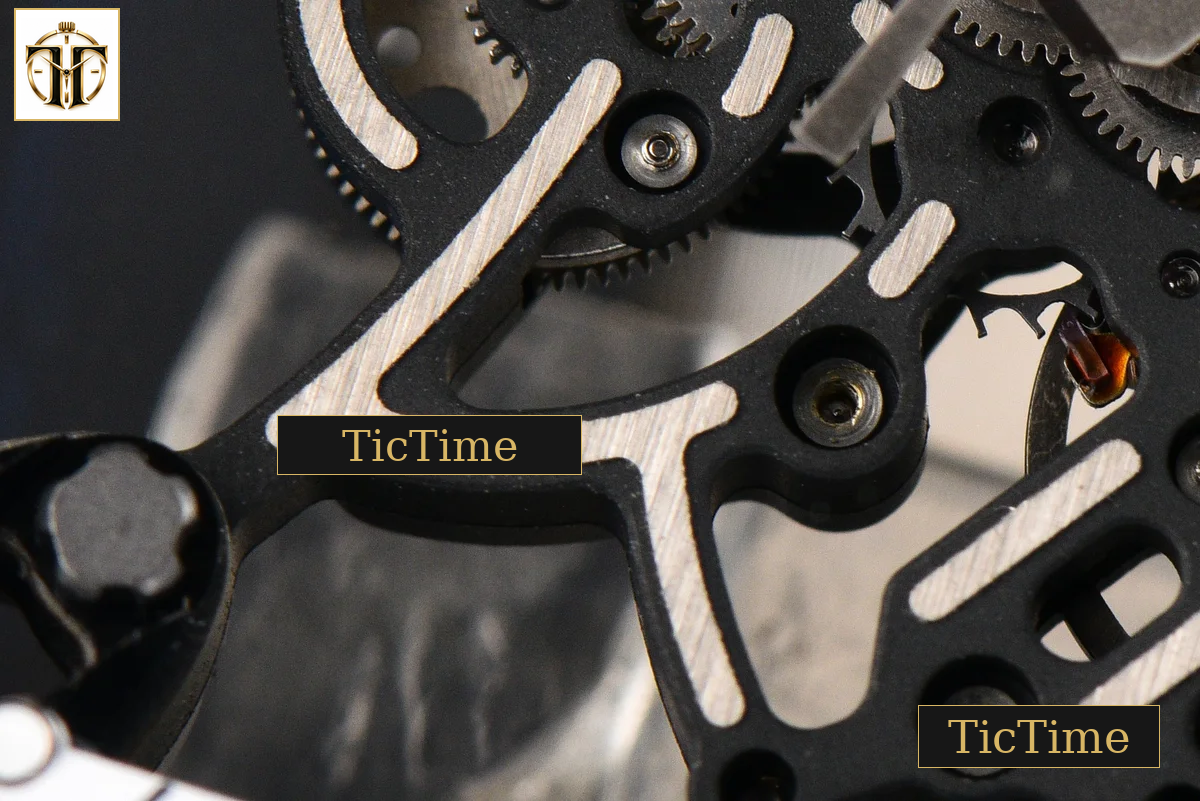 RM055 42.7mm ZF Ceramic Black Bezel White Skeleton Dial Black Crown Black Rubber Strap RMUL2 — foto 9