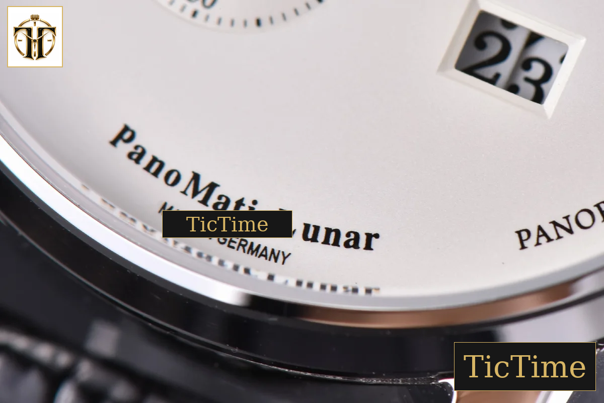 PanoMatic Lunar 40mm TZF White Dial Black Leather Strap A23J — foto 8