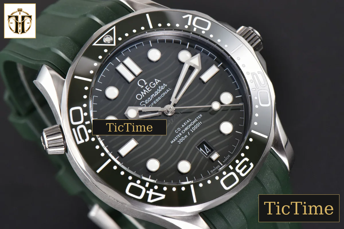 Seamaster Diver 300M 42mm ORF Green Ceramic Green Dial Green Rubber Strap A8800 — foto 11