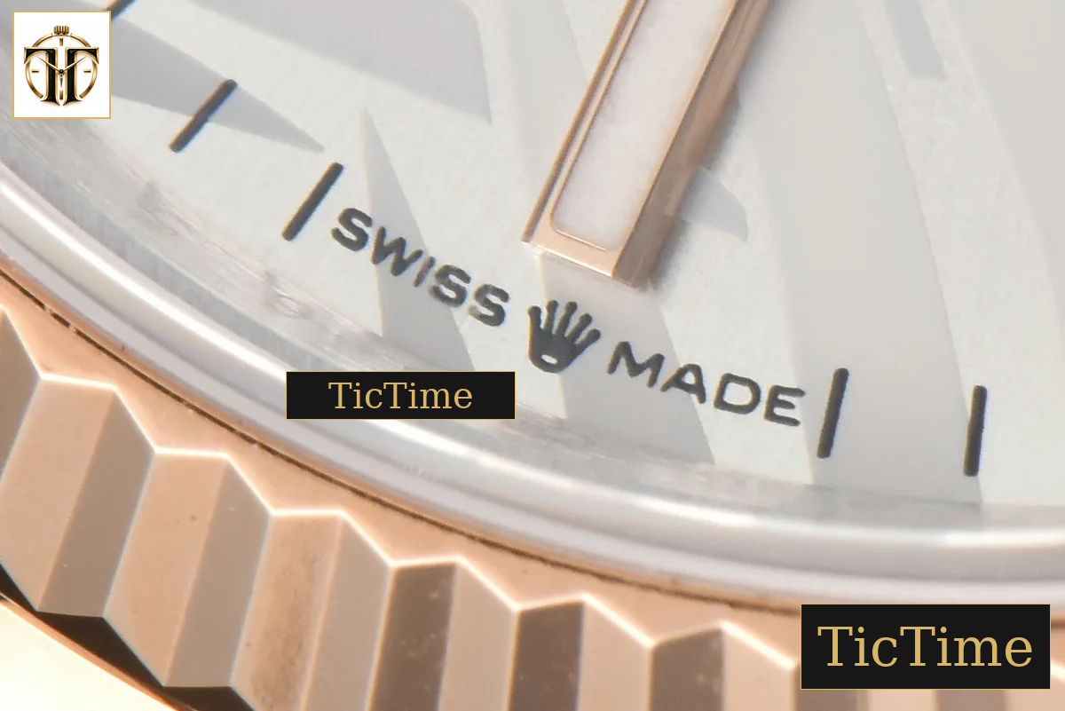 DateJust 36mm BPF RG/SS Fluted Bezel Silver Plam Dial Jubilee Bracelet A2824 — foto 8